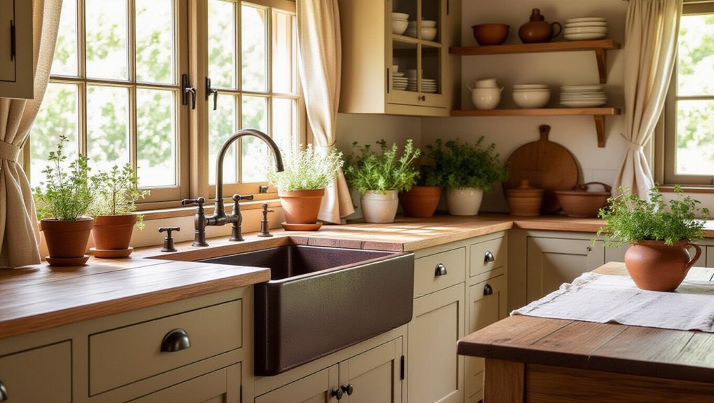 rustic farmhouse sink installation
