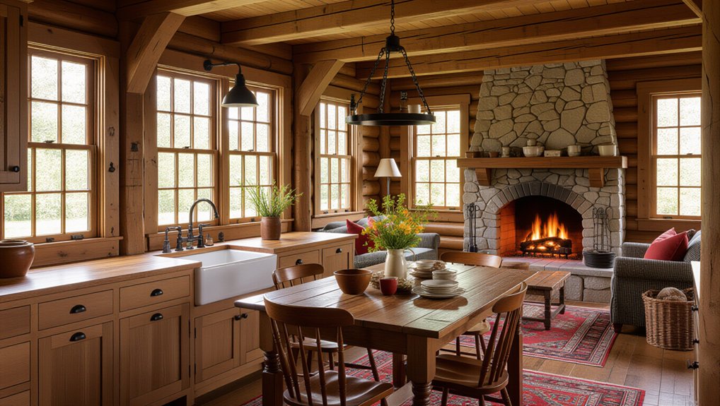 rustic log cabin kitchens