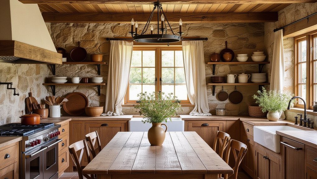 rustic stone accents enhance charm