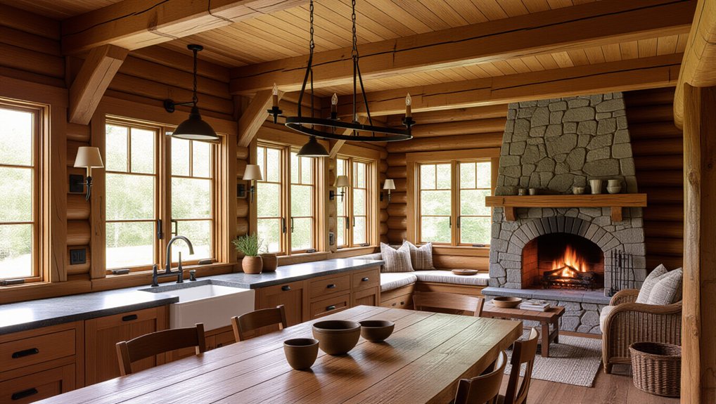 rustic stone kitchen accents