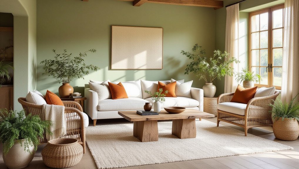 sage green and neutral harmony