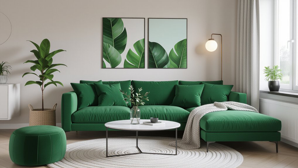 sage green apartment decor