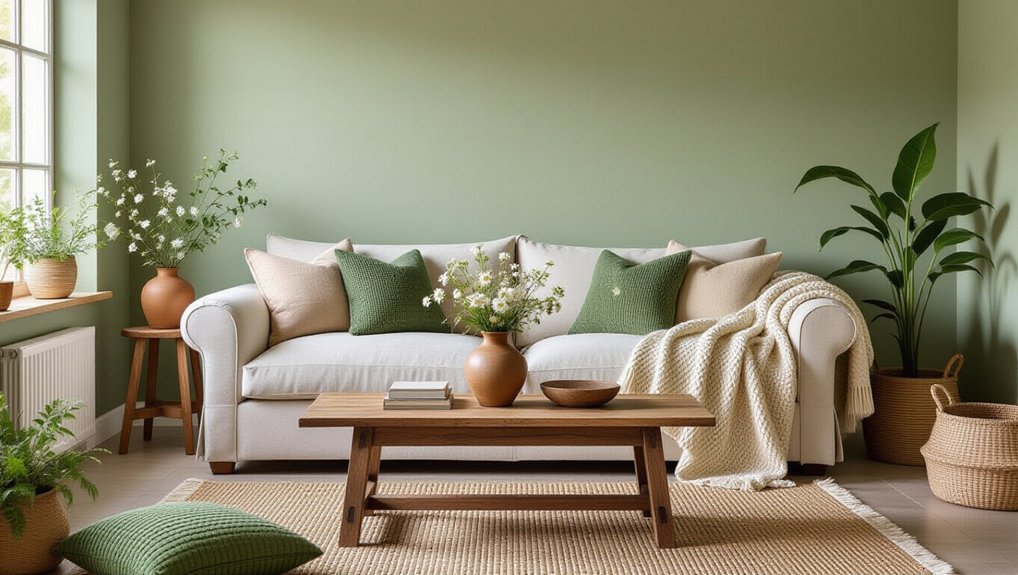 sage green living room harmony