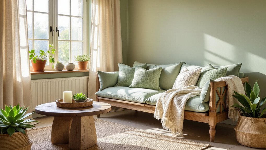sage green natural textures