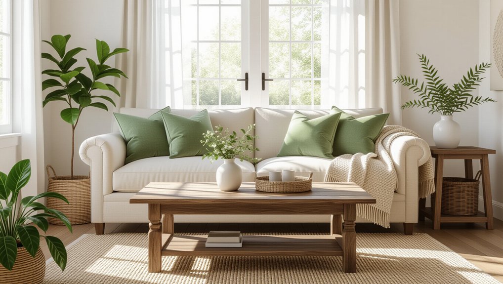 sage green pillows transform spaces