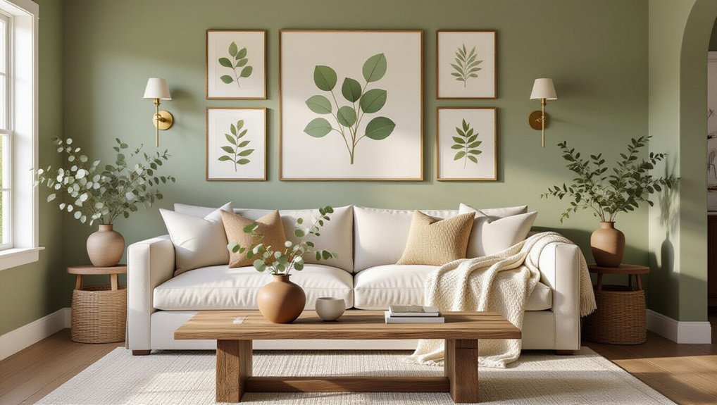 sage green wall art ideas
