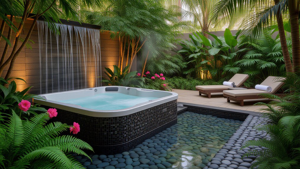 serene backyard water oasis