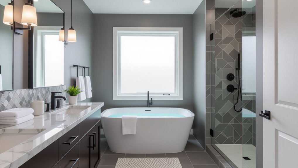 serene monochromatic bathroom retreat