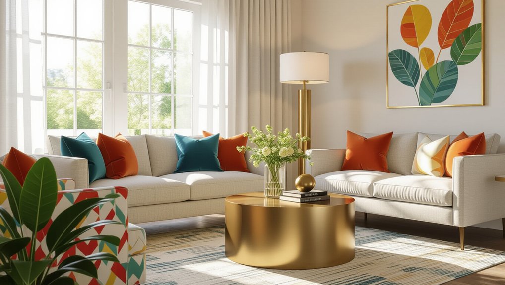 shiny metallic home accents