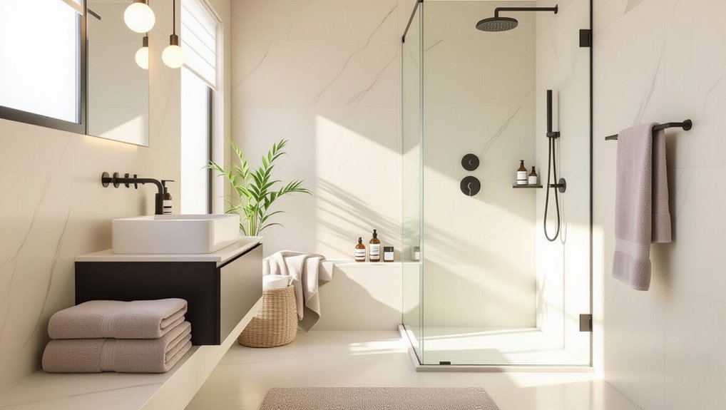 sleek minimalist bathroom design