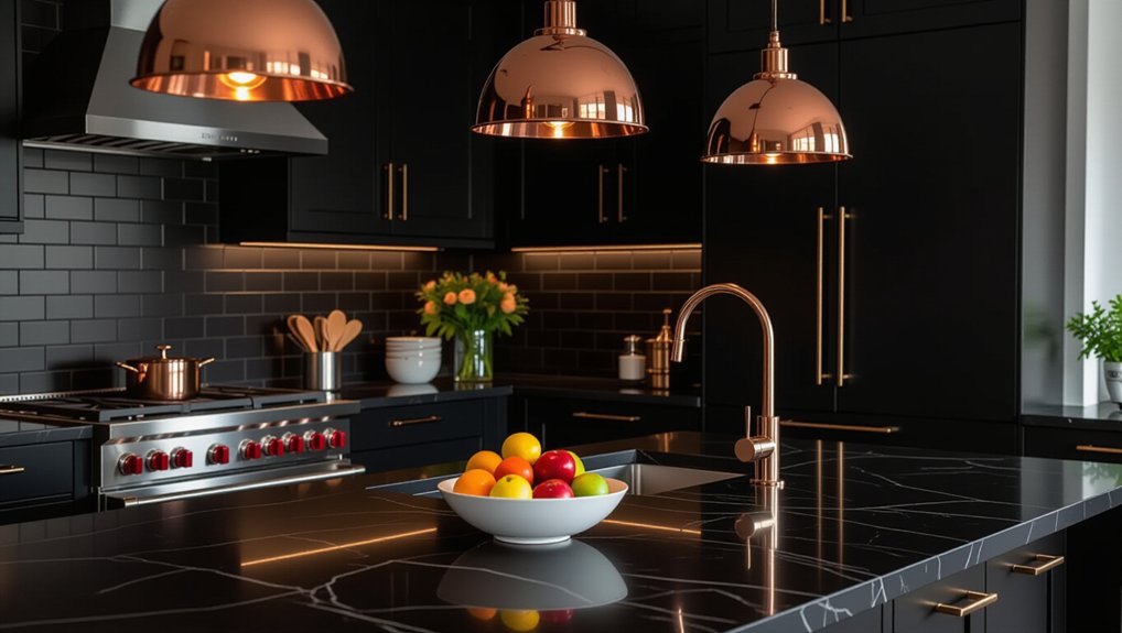 sleek versatile black countertops