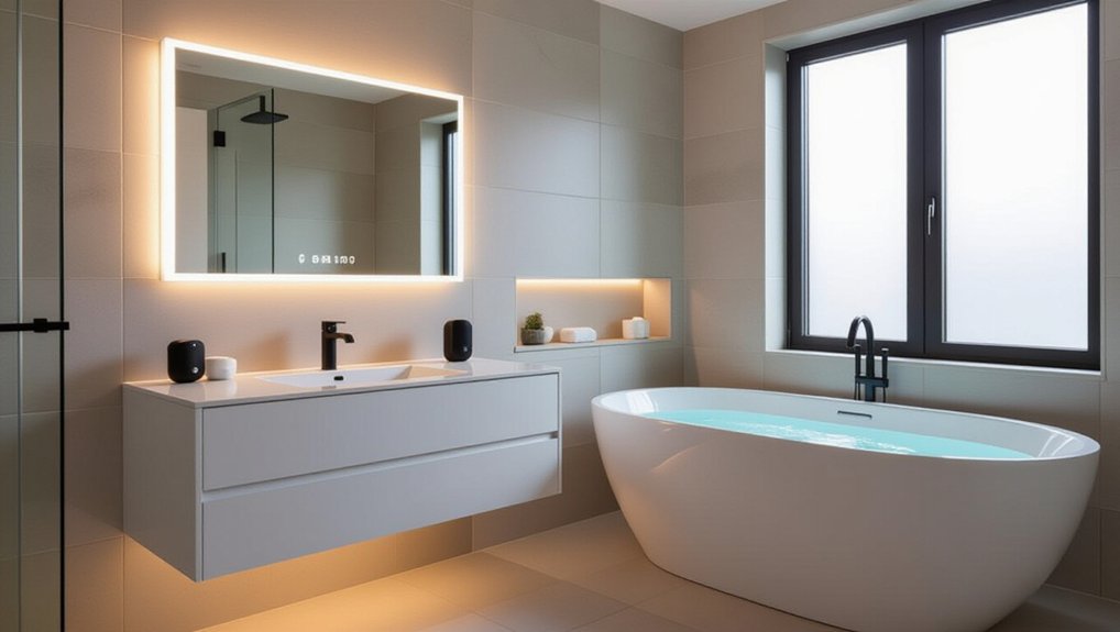 smart technology enhances bathroom
