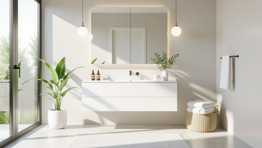 spacious modern floating vanities
