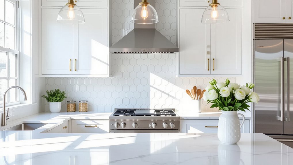 stylish backsplash for white kitchens