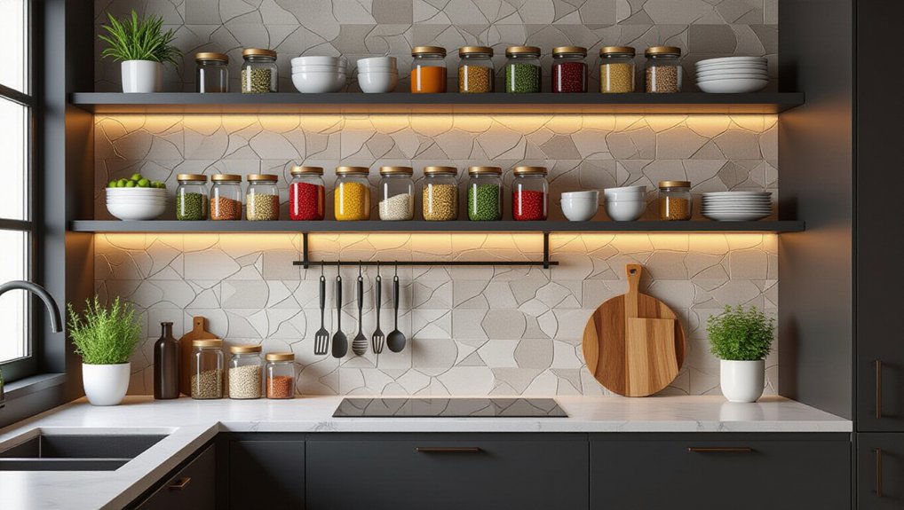 stylish backsplash storage solutions
