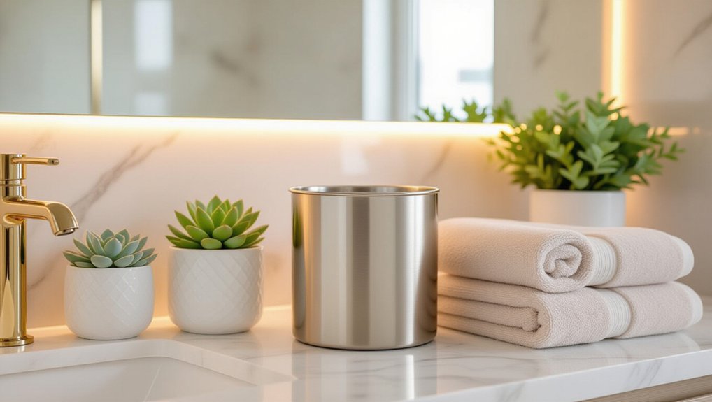 stylish bathroom waste baskets