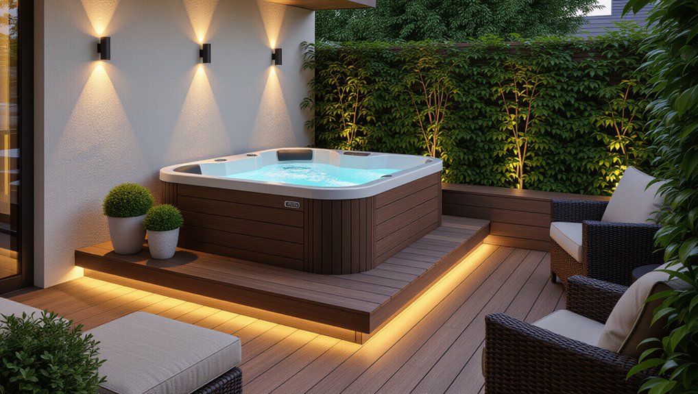 stylish comfortable jacuzzi decking options