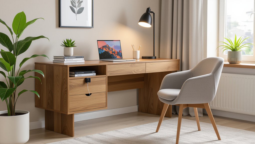 stylish desks with charging