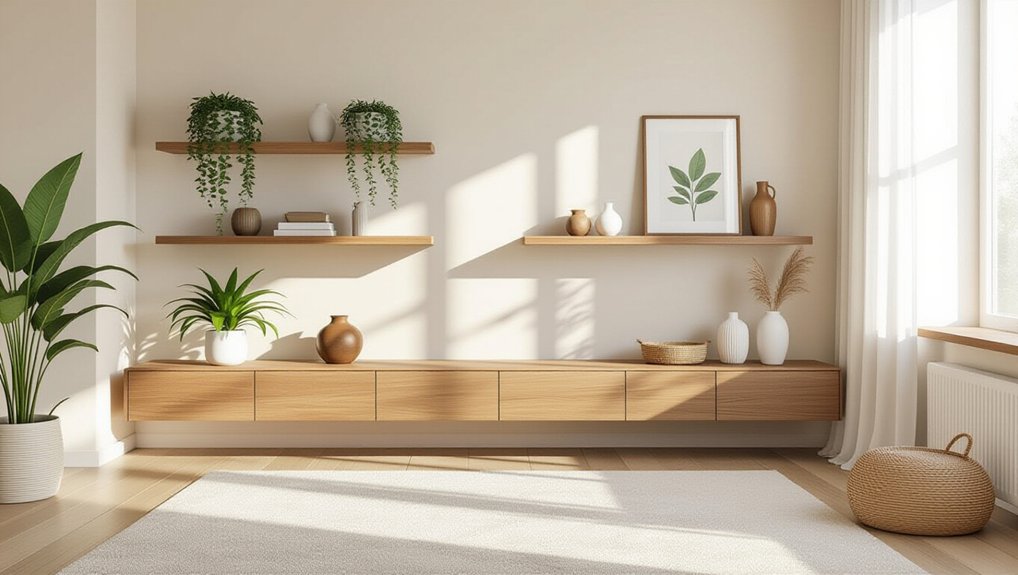 stylish floating shelf displays