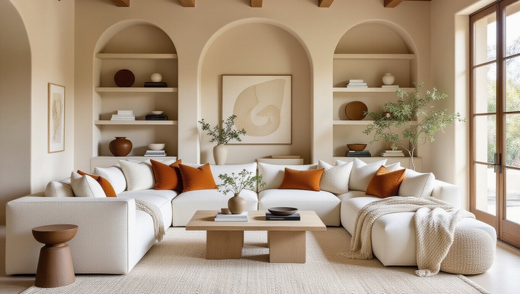 stylish functional built in shelving