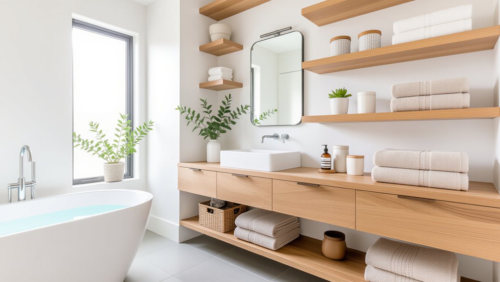 stylish functional open shelving