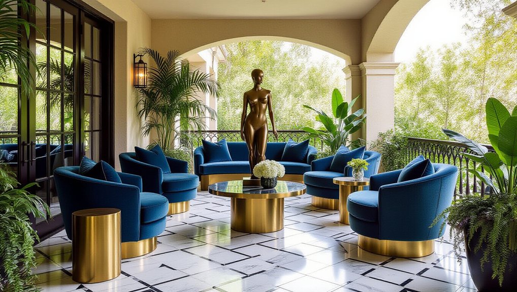 stylish outdoor geometric oasis
