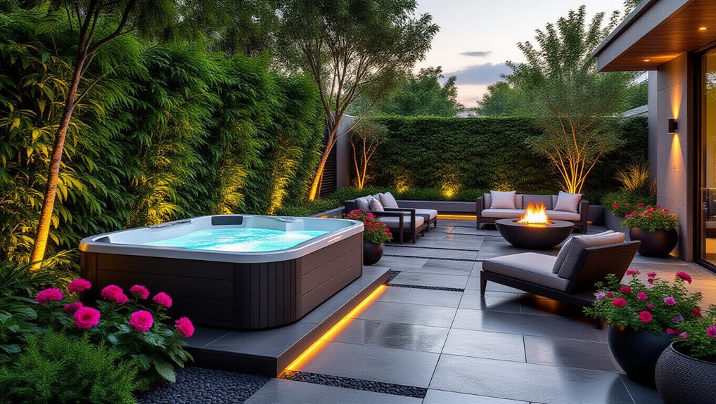 stylish outdoor jacuzzi designs