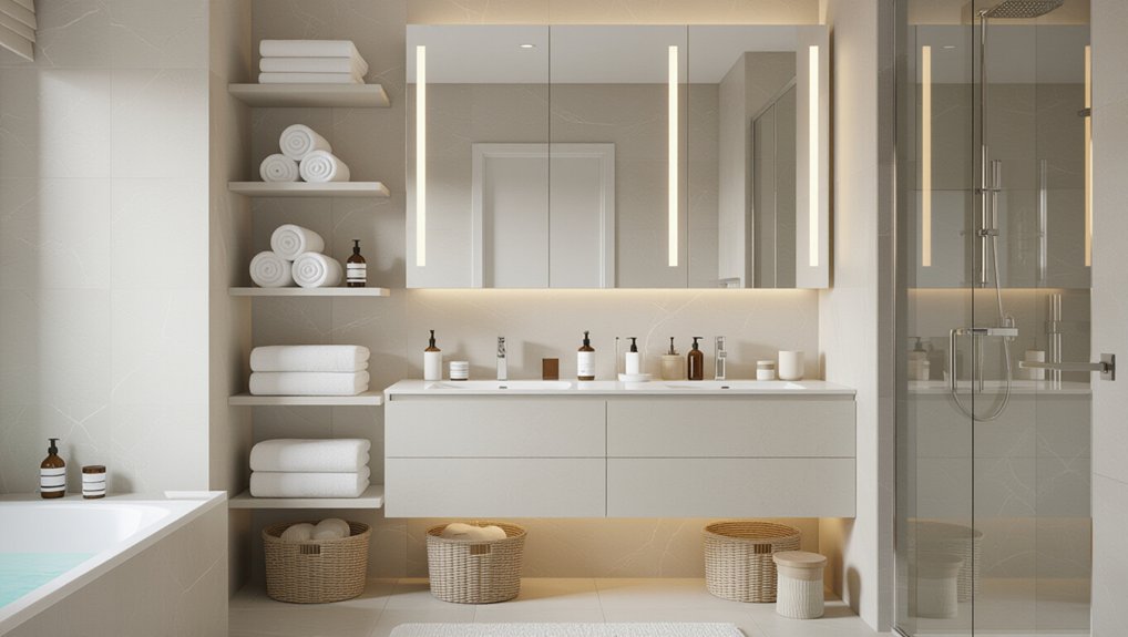 stylish small bathroom storage