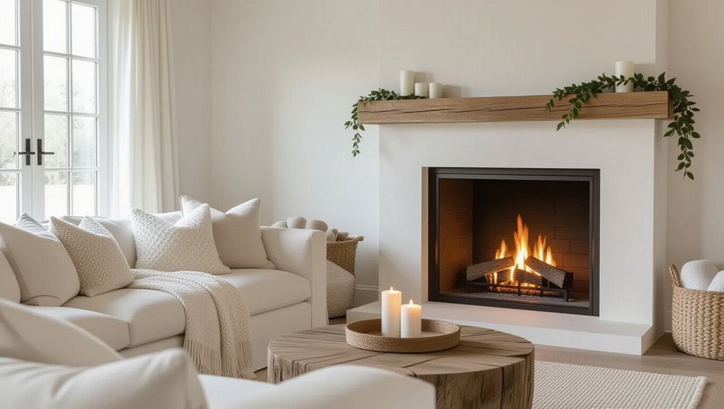 stylish versatile white fireplace