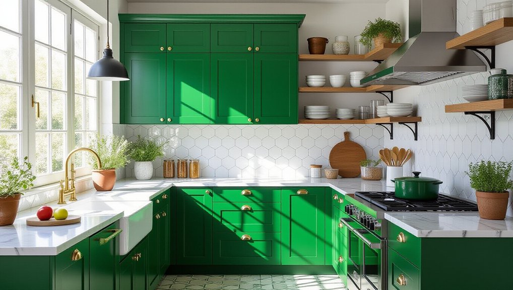 textured emerald green elegance