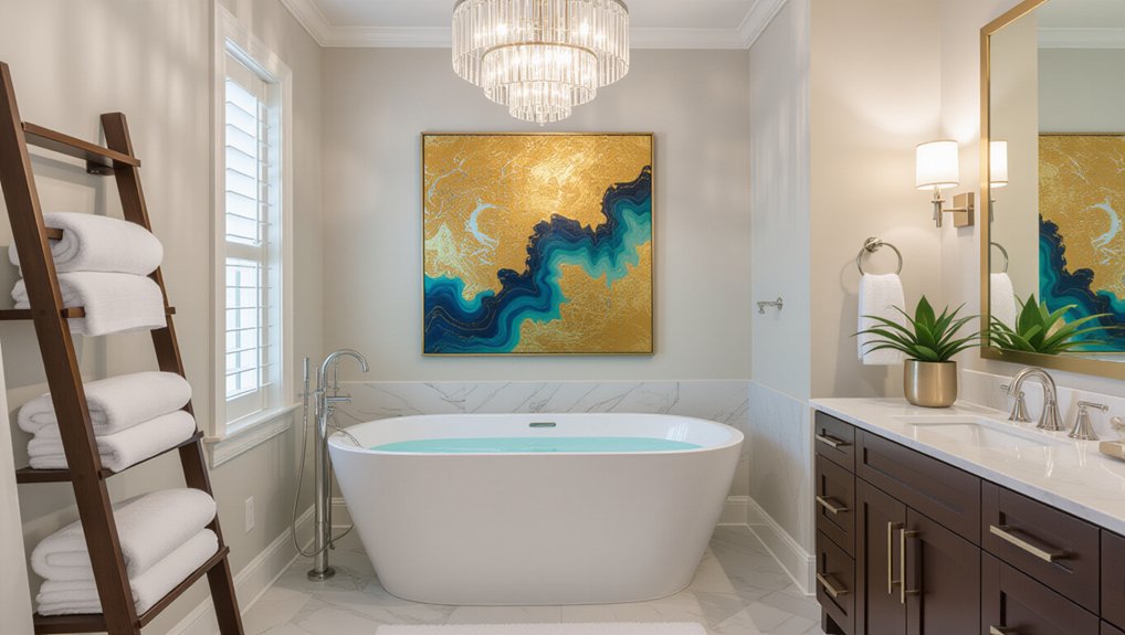 transform bathroom with artwork
