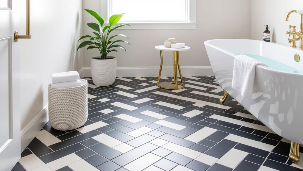 transform your bathroom floors