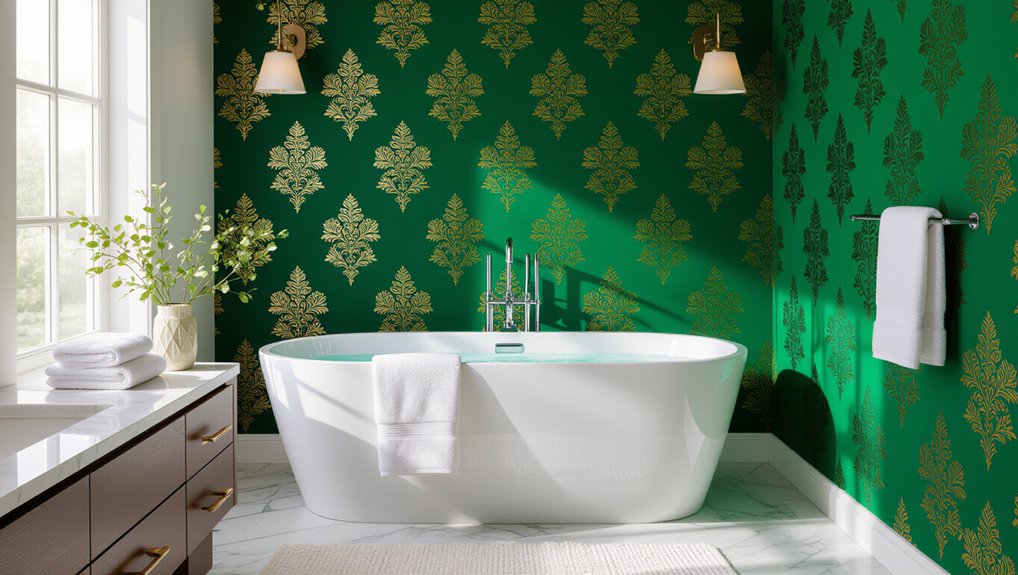 transformative bathroom accent wall