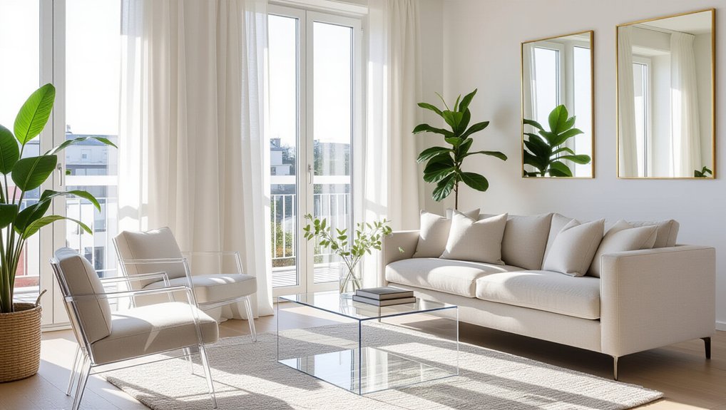 transparent furniture for spaciousness