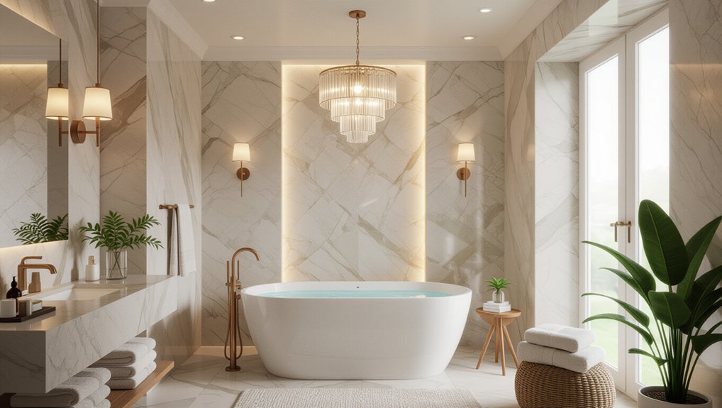 versatile layered bathroom lighting