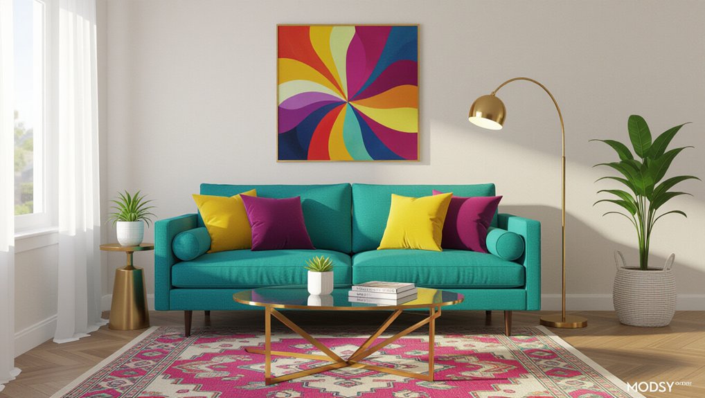 vibrant accessories enhance living