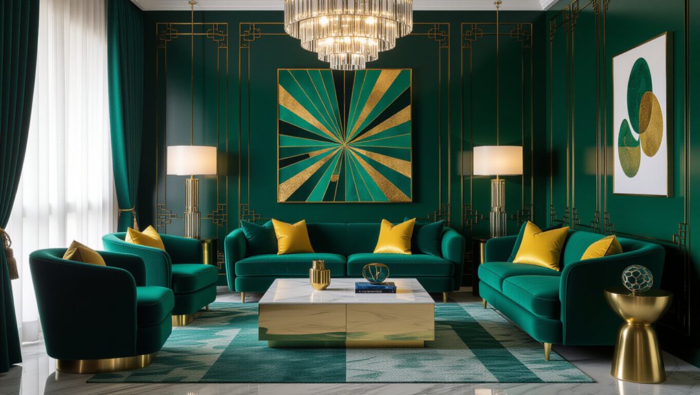 vibrant art deco colors