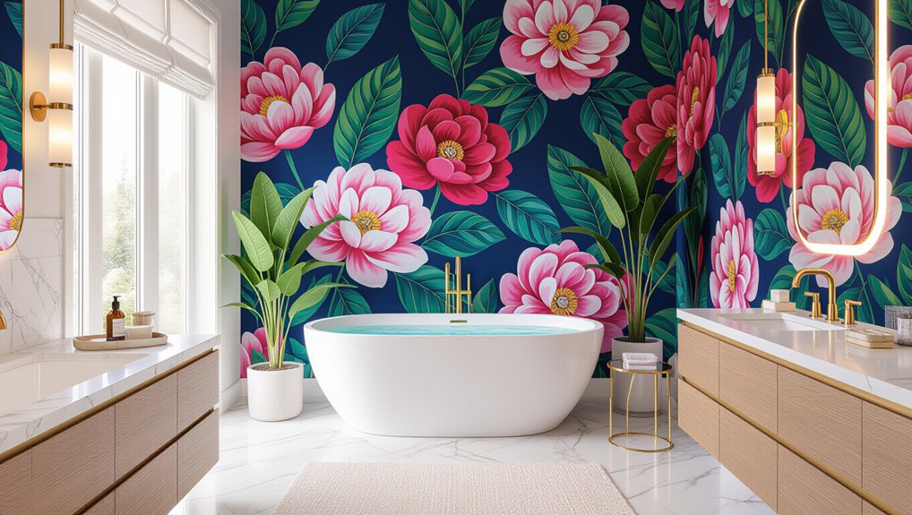 vibrant bold bathroom transformations