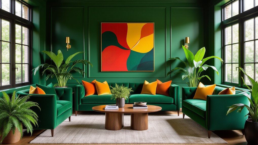 vibrant contrasts with forest