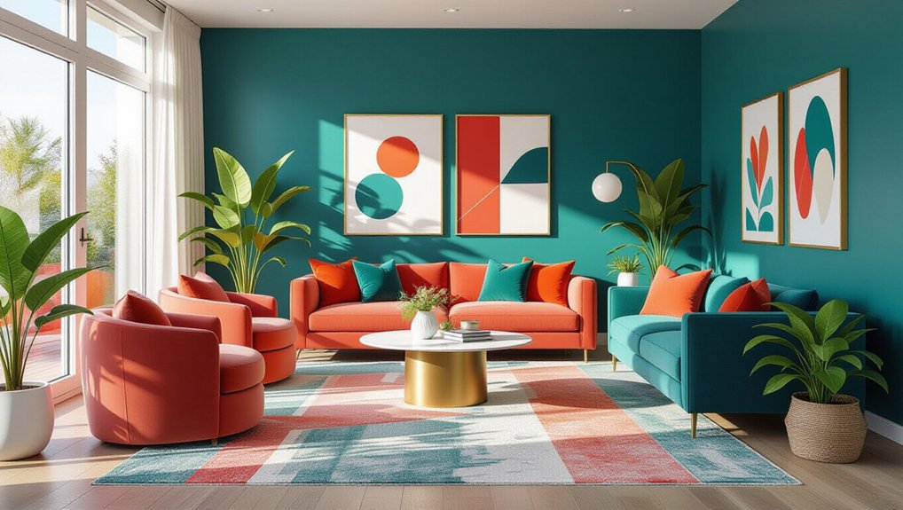 vibrant cozy living room palettes
