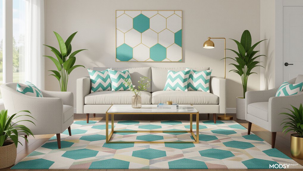 vibrant geometric pattern integration