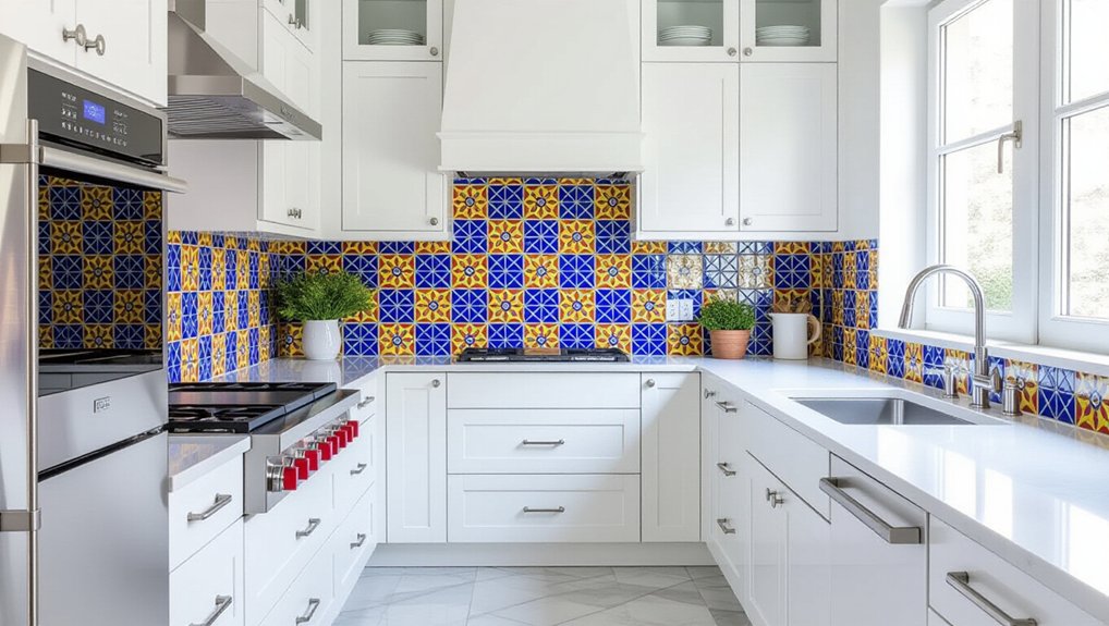 vibrant mosaic kitchen designs