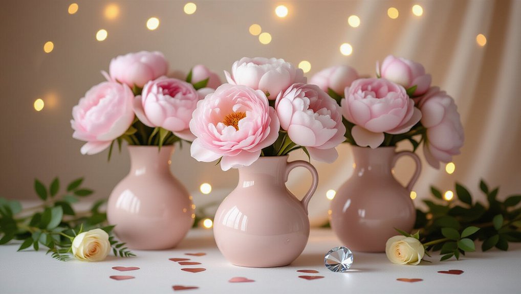 vibrant pink flower displays