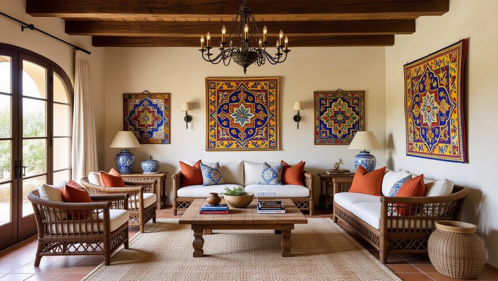 vibrant spanish inspired wall art