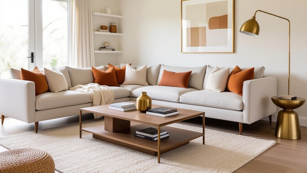 warm metallic accents elegance