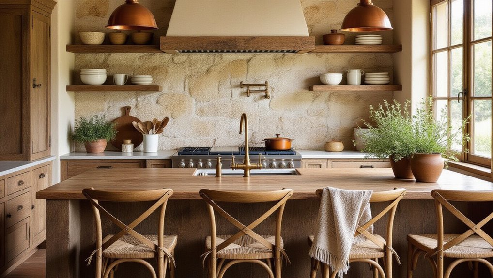 warm metals enhance kitchen charm