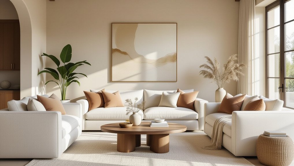 warm neutral living room